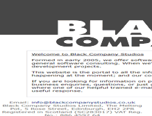 Tablet Screenshot of blackcompanystudios.co.uk